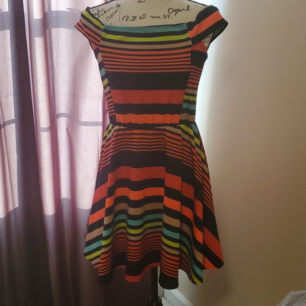 Multi colored striped dress